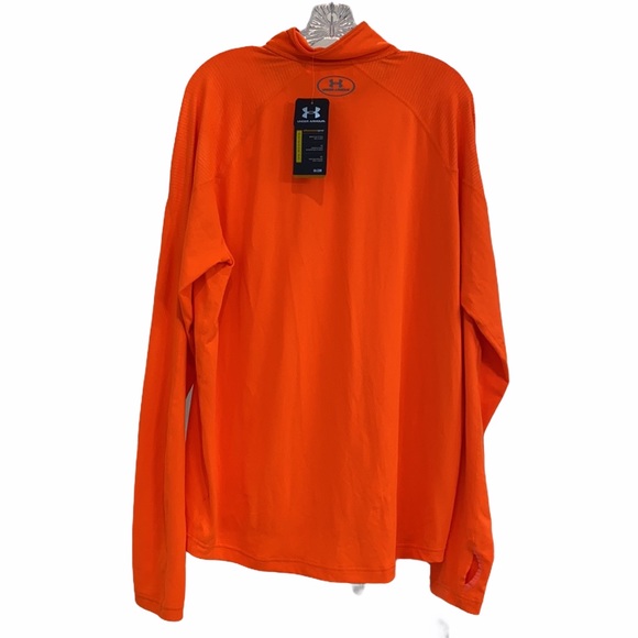 NWT Under Armour Orange Running Fitted Pullover - Picture 2 of 6